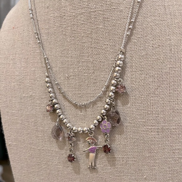 N201 Pilgrim Danish Design Necklace Double Chain CZ - Picture 3 of 8